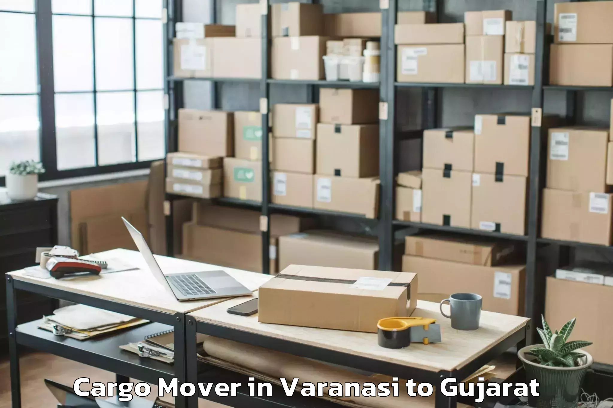 Book Varanasi to Vansda Cargo Mover Online